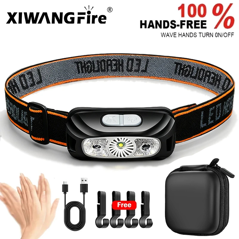 Outdoor Lighting Ideas - Strong Light Headlamp Portable LED Sensor
