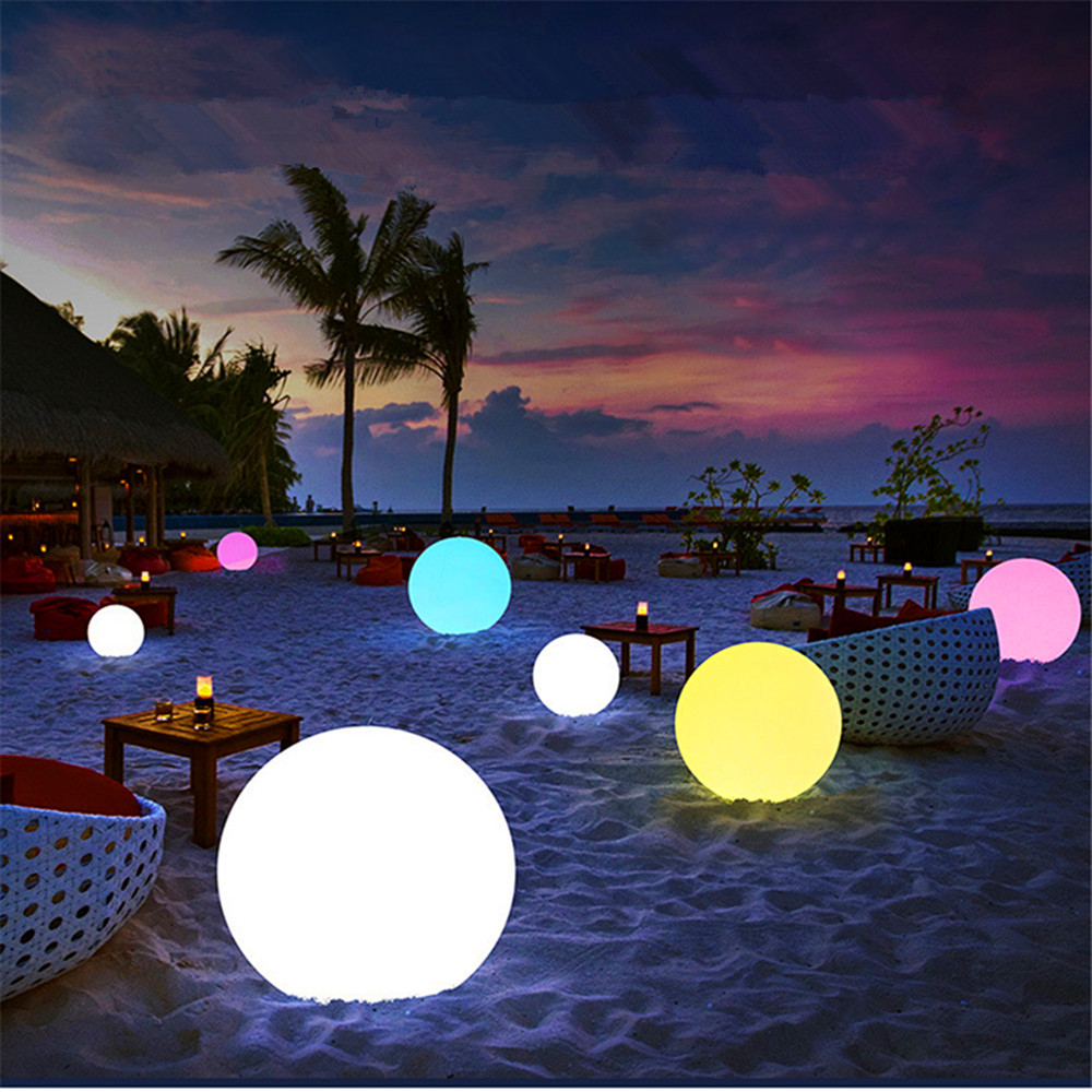 Outdoor Lighting Ideas - Rechargeable LED Glowing Ball Light for