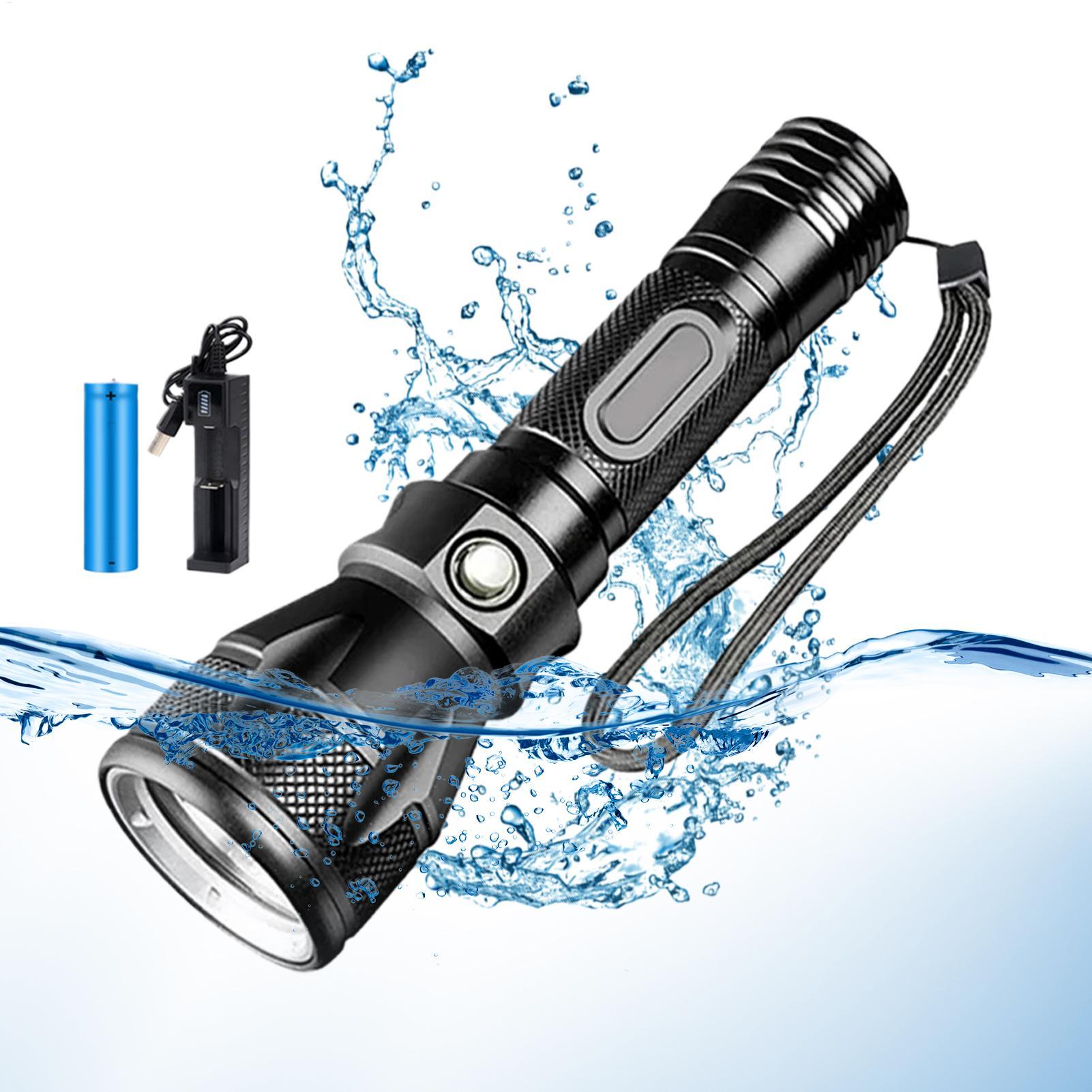 Outdoor Lighting Ideas - 3-Mode Powerful Rechargeable Waterproof LED Diving