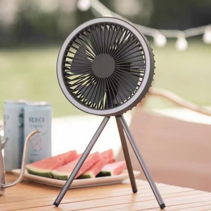 Outdoor Lighting Ideas - Portable Camping Fan with LED Light