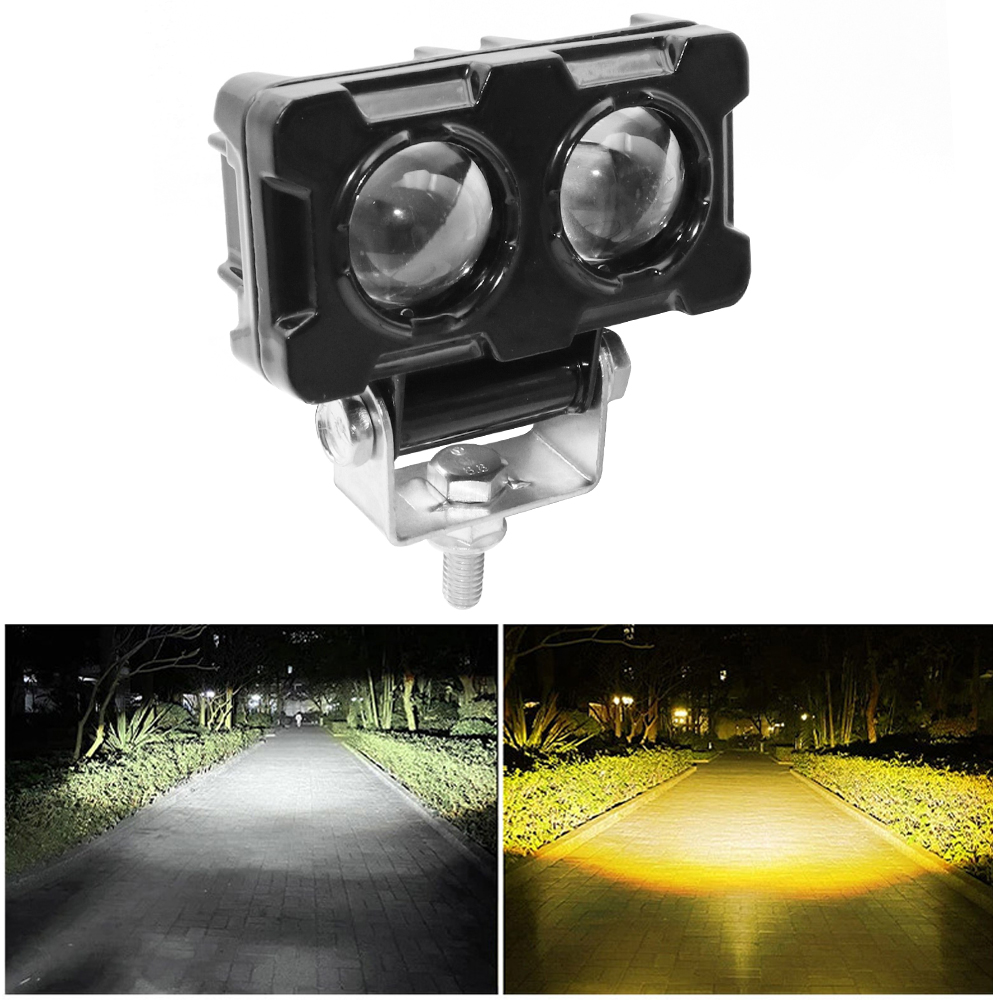 Outdoor Lighting Yellow - 1PCS 20W Lens Spotlight Double Lenses