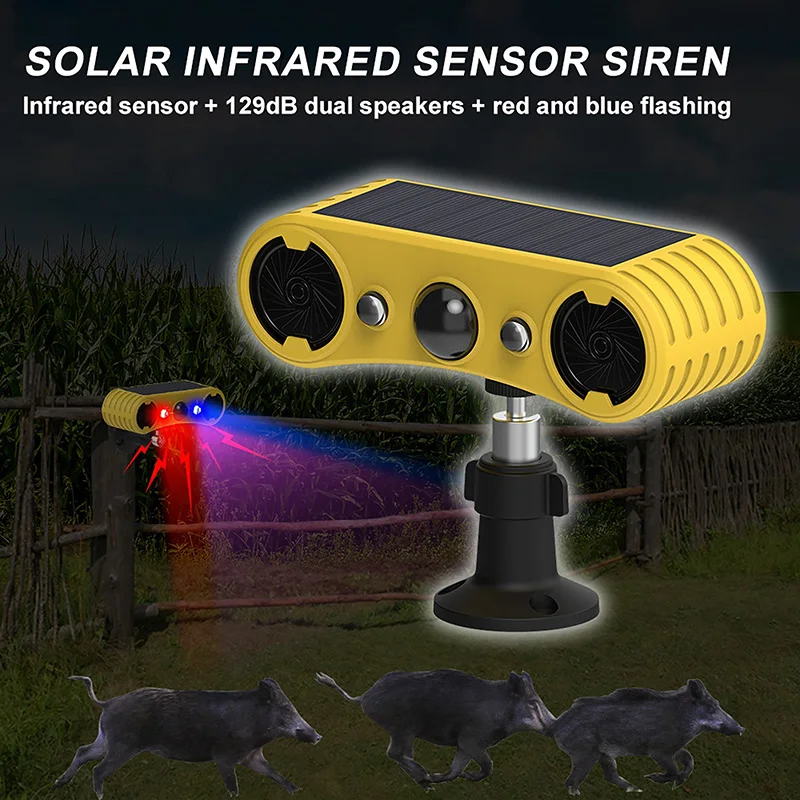 Photocell Outdoor Lighting - Solar Motion Sensor Alarm LED Red