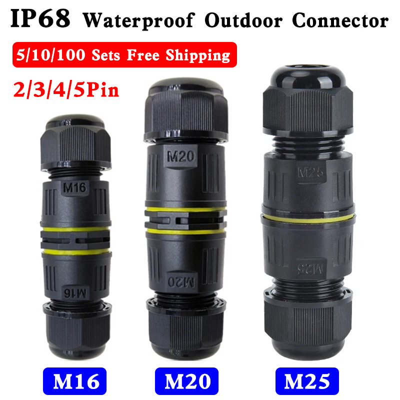 Outdoor Lighting Junction - M16 M20 M25 IP68 Waterproof Outdoor