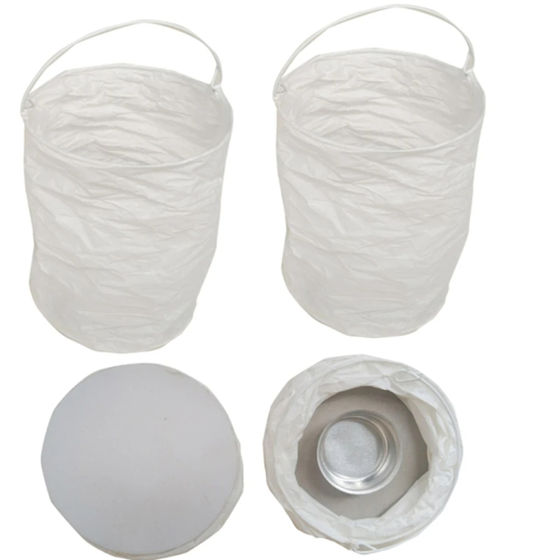 Outdoor Lighting Event - 4pcs DIY White Straight Paper Lantern