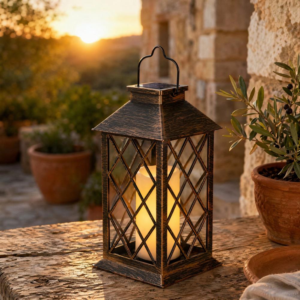 Solar Lantern Hanging - Retro Solar Lantern, Outdoor Solar Candle