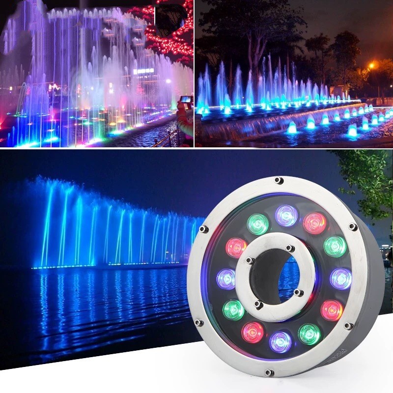 Outdoor Lighting Around Pool - RGB LED Fountain Lamps 12V 24V