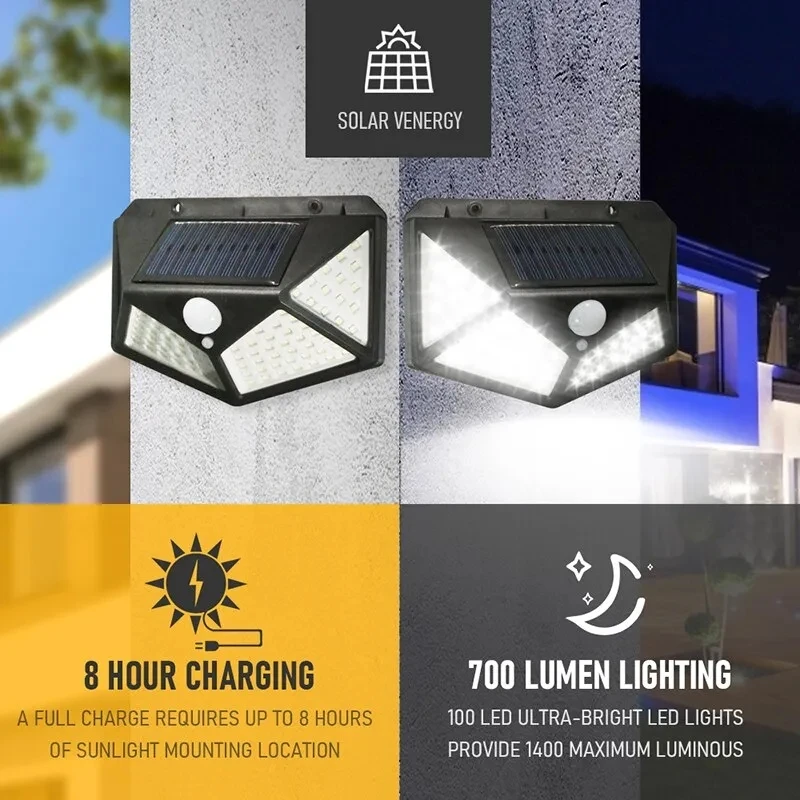 Photocell Outdoor Lighting - 100Led Multifunctional Solar Lamp Outdoor Garden