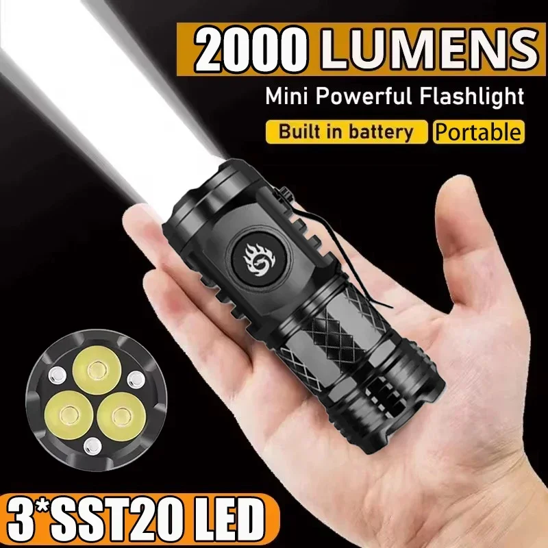 Outdoor Lighting Beacon - High Strong Power Tactical Flashlight 3LED