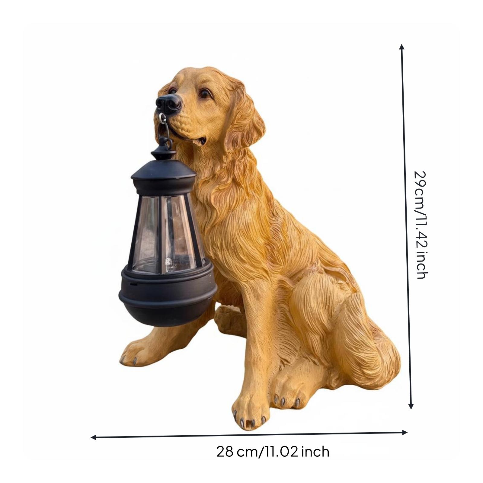 Solar Lantern Hanging - Outdoor Decorative Light Resin Dog Garden