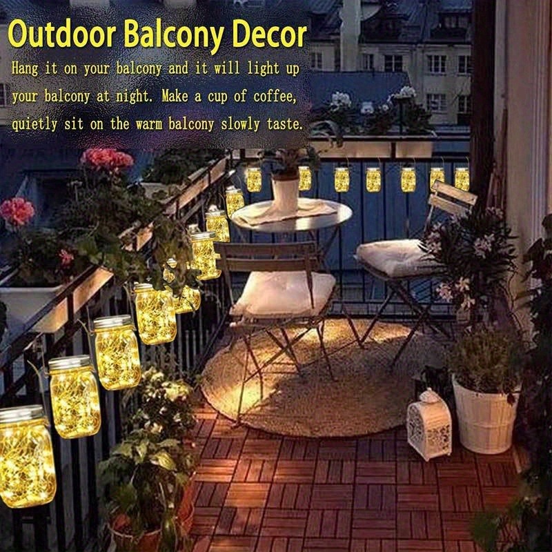 8pcs Plastic Mason Jar Set wit - đánh giá và giá Outdoor Lighting Kits