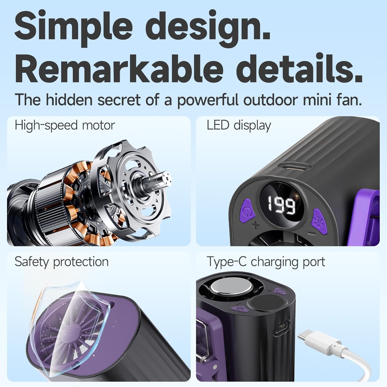 199 Speeds Portable Clip Fan W - đánh giá và giá Umbrella Led Clip