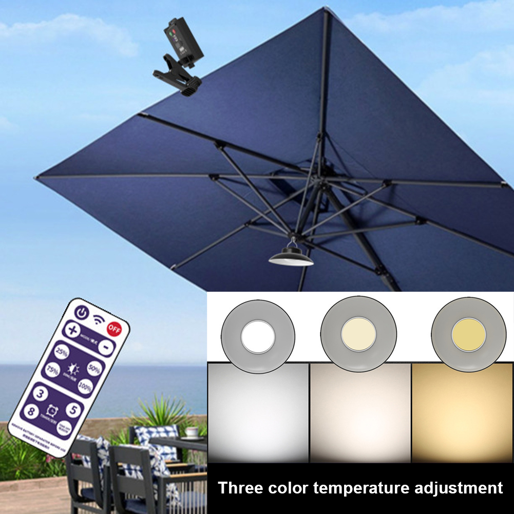Solar Patio Umbrella Light Rem - đánh giá và giá Umbrella Led Clip