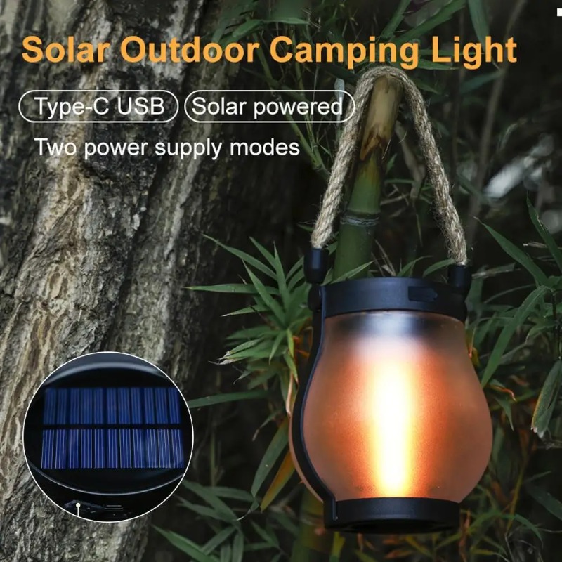 Solar Flame Lamp USB Rechargea - đánh giá và giá Solar Lantern Hanging