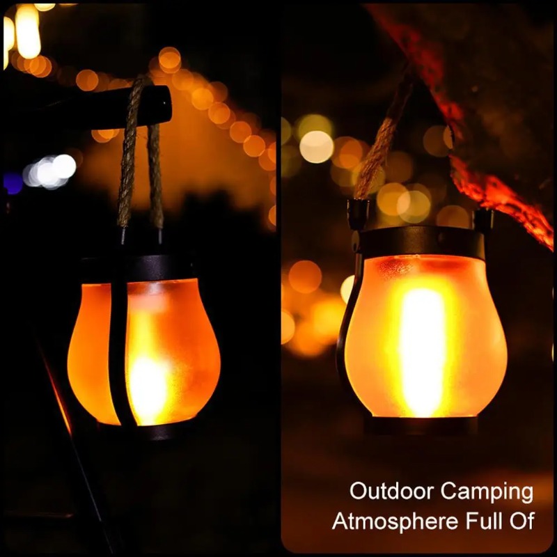 Solar Flame Lamp USB Rechargea - đánh giá và giá Solar Lantern Hanging