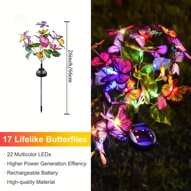Solar LED Butterfly Garden Lig - đánh giá và giá Photocell Outdoor Lighting