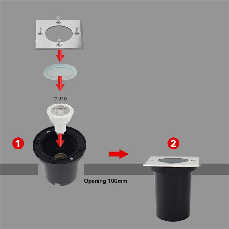 A43T GU10 Underground Lamp Cas - đánh giá và giá Outdoor Lighting Spotlight