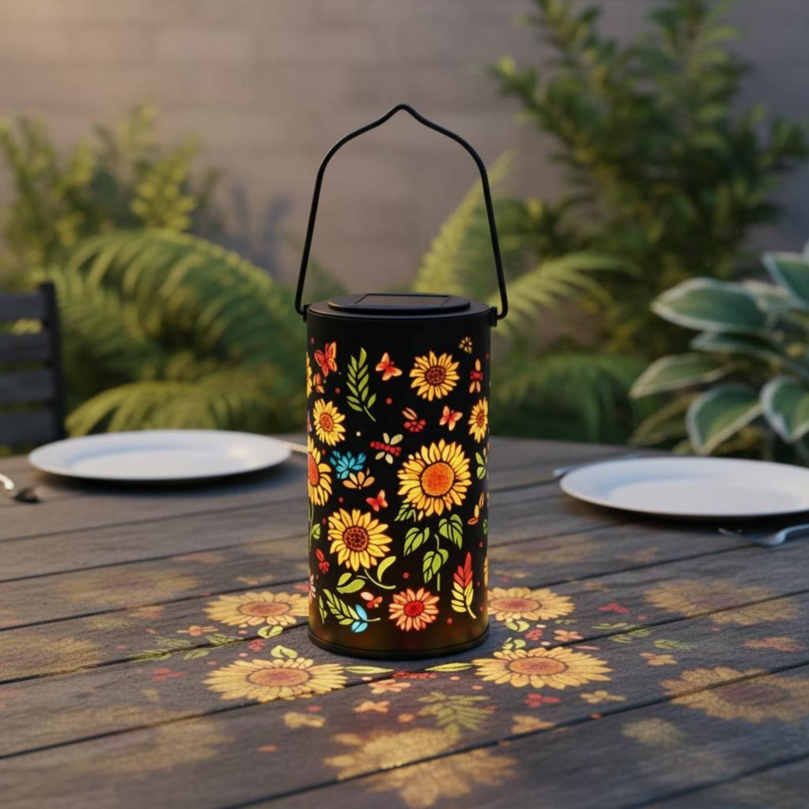 Colorful Sunburst Solar Lanter - đánh giá và giá Solar Lantern Hanging
