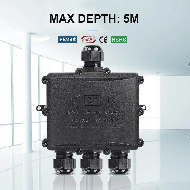 4Way 1In3Out IP68 Waterproof 4 - đánh giá và giá Outdoor Lighting Junction