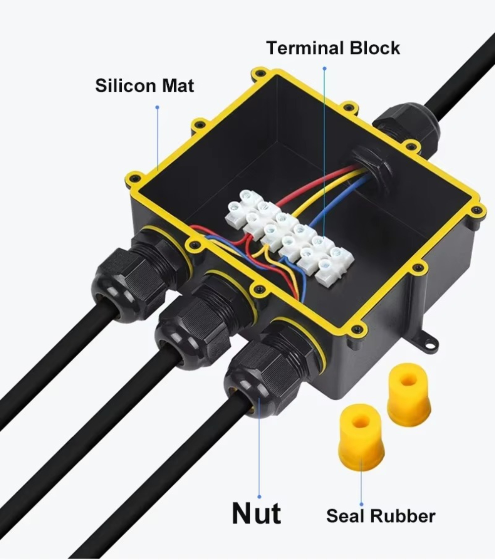 4Way 1In3Out IP68 Waterproof 4 - đánh giá và giá Outdoor Lighting Junction