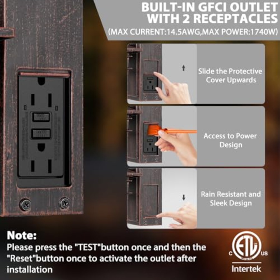 Outdoor Light with GFCI Outlet - đánh giá và giá Outdoor Lighting With Outlet