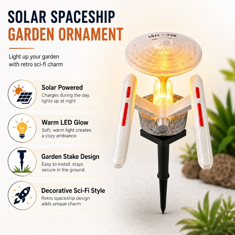 Star Trek USS Enterprise Solar - đánh giá và giá Photocell Outdoor Lighting