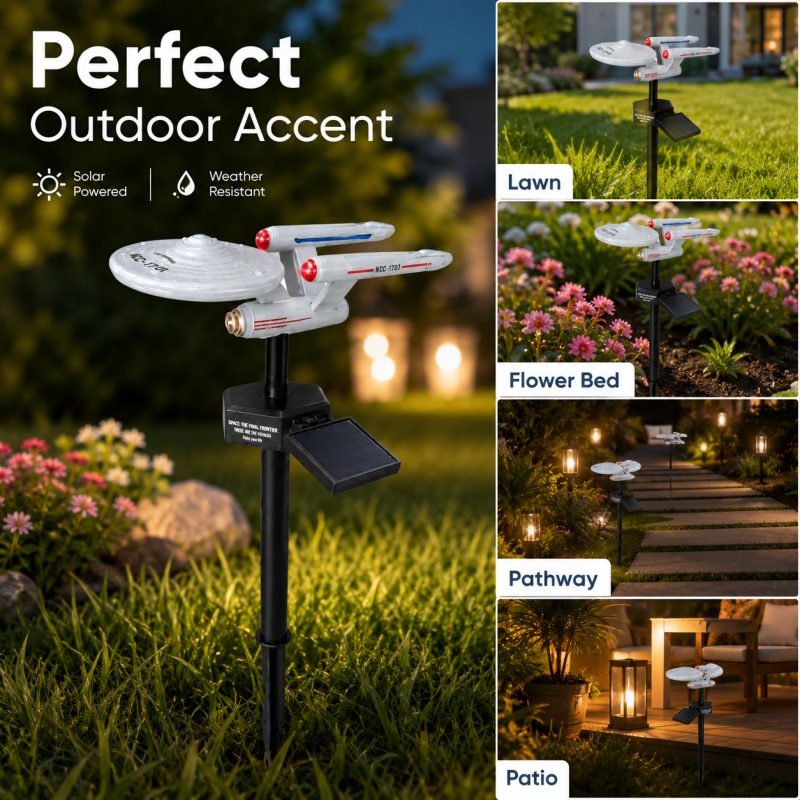 Star Trek USS Enterprise Solar - đánh giá và giá Photocell Outdoor Lighting