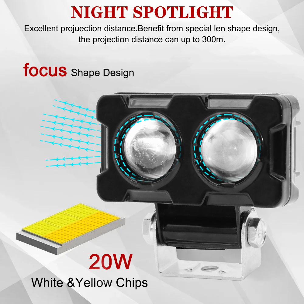 1PCS 20W Lens Spotlight Double - đánh giá và giá Outdoor Lighting Yellow