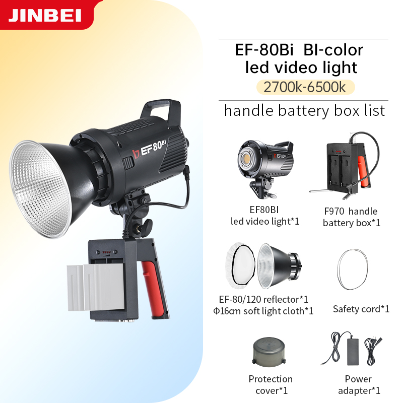 JINBEI EF-80Bi Handheld LED Vi - đánh giá và giá Outdoor Lighting Kits