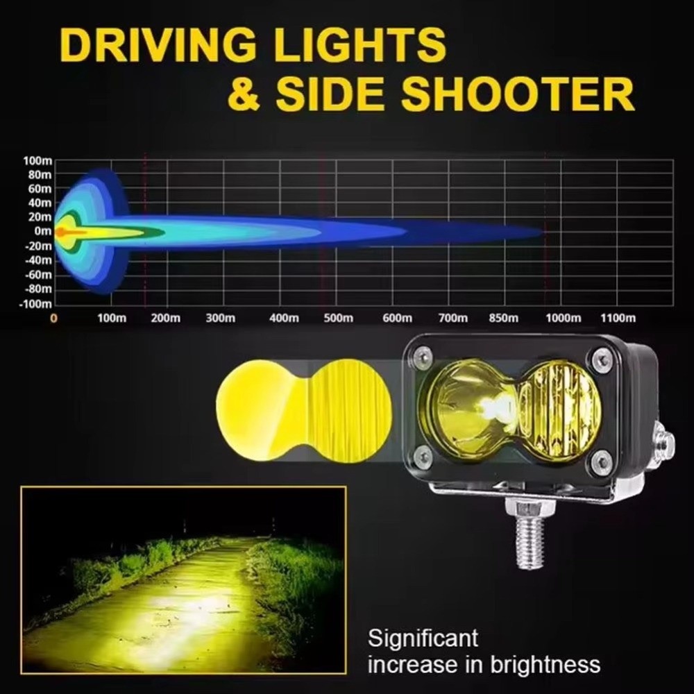 Superbright 3 Inch LED Pod Lig - đánh giá và giá Outdoor Lighting Yellow