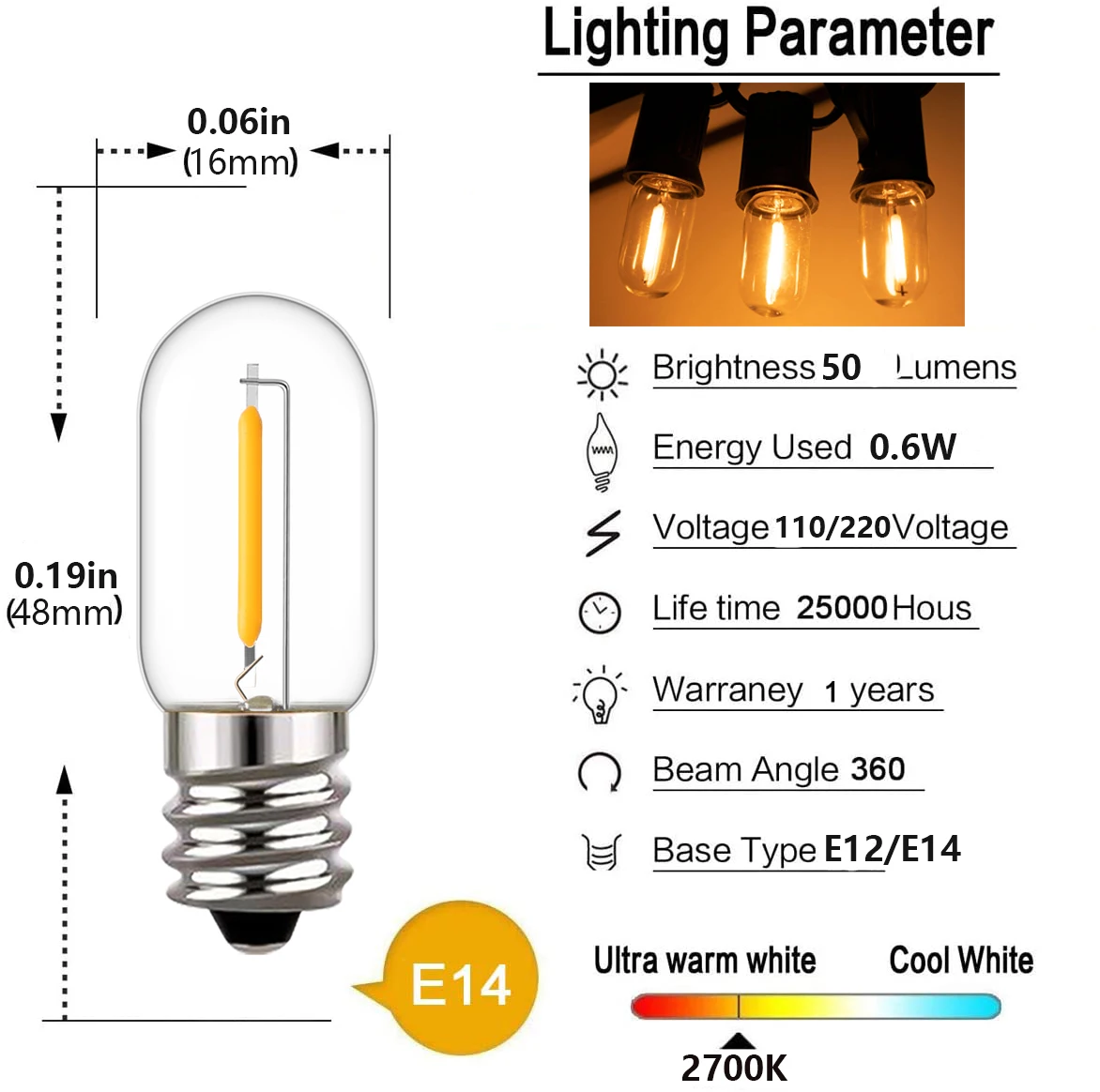 25Pcs LED T16 0.6W Dây Thay Th - đánh giá và giá Outdoor Lighting Glass Replacement