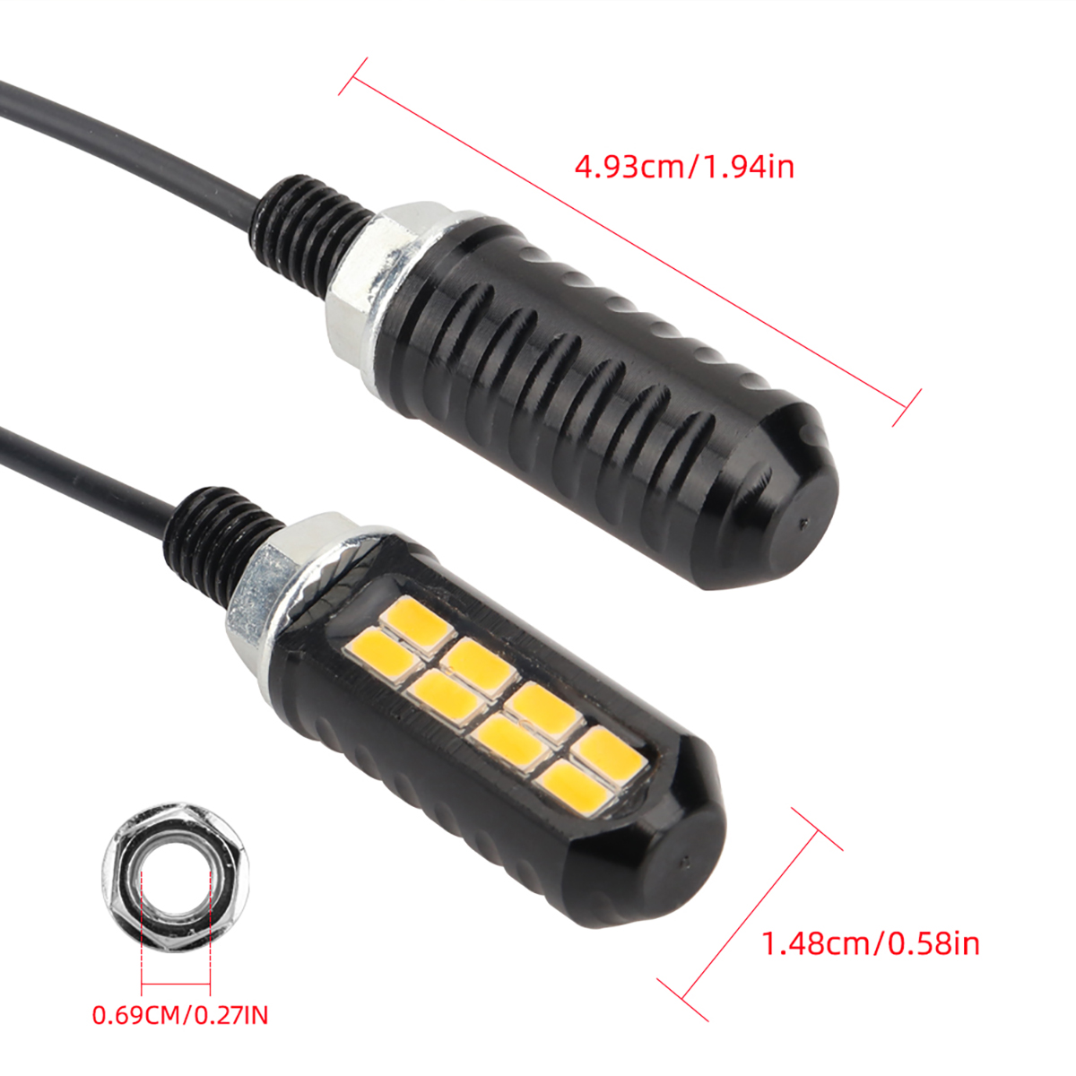 1pair Motorcycle LED Bulb 8SMD - đánh giá và giá Outdoor Lighting Yellow