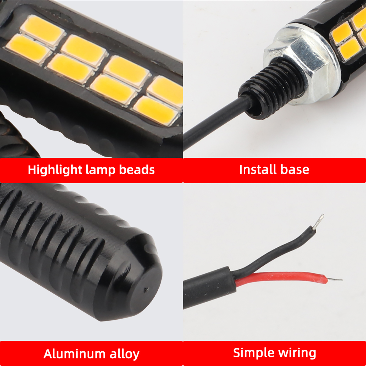 1pair Motorcycle LED Bulb 8SMD - đánh giá và giá Outdoor Lighting Yellow