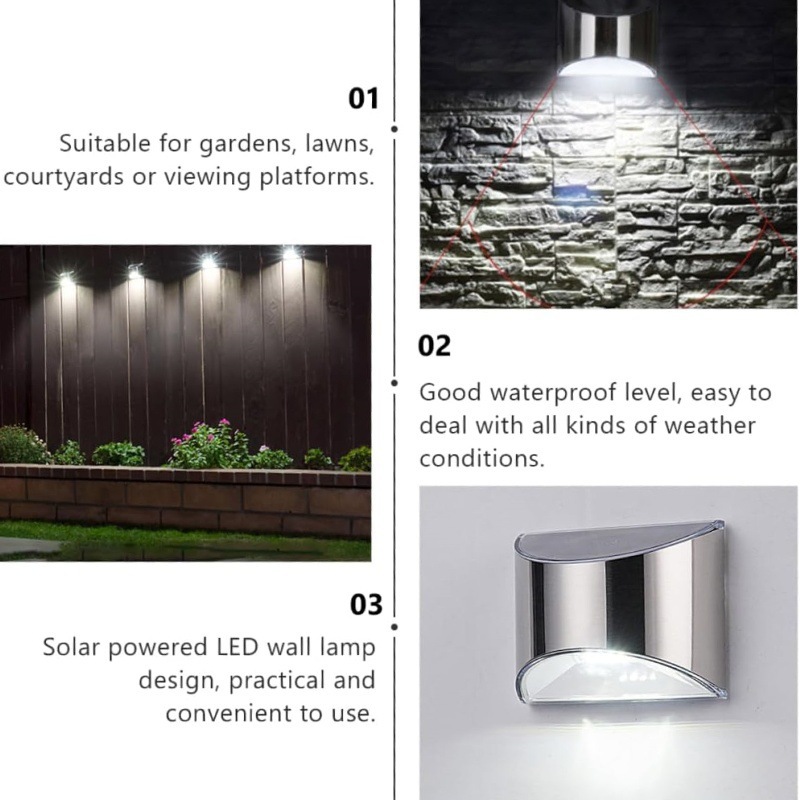 2Pcs Solar Garden Light Stainl - đánh giá và giá Outdoor Lighting With Outlet