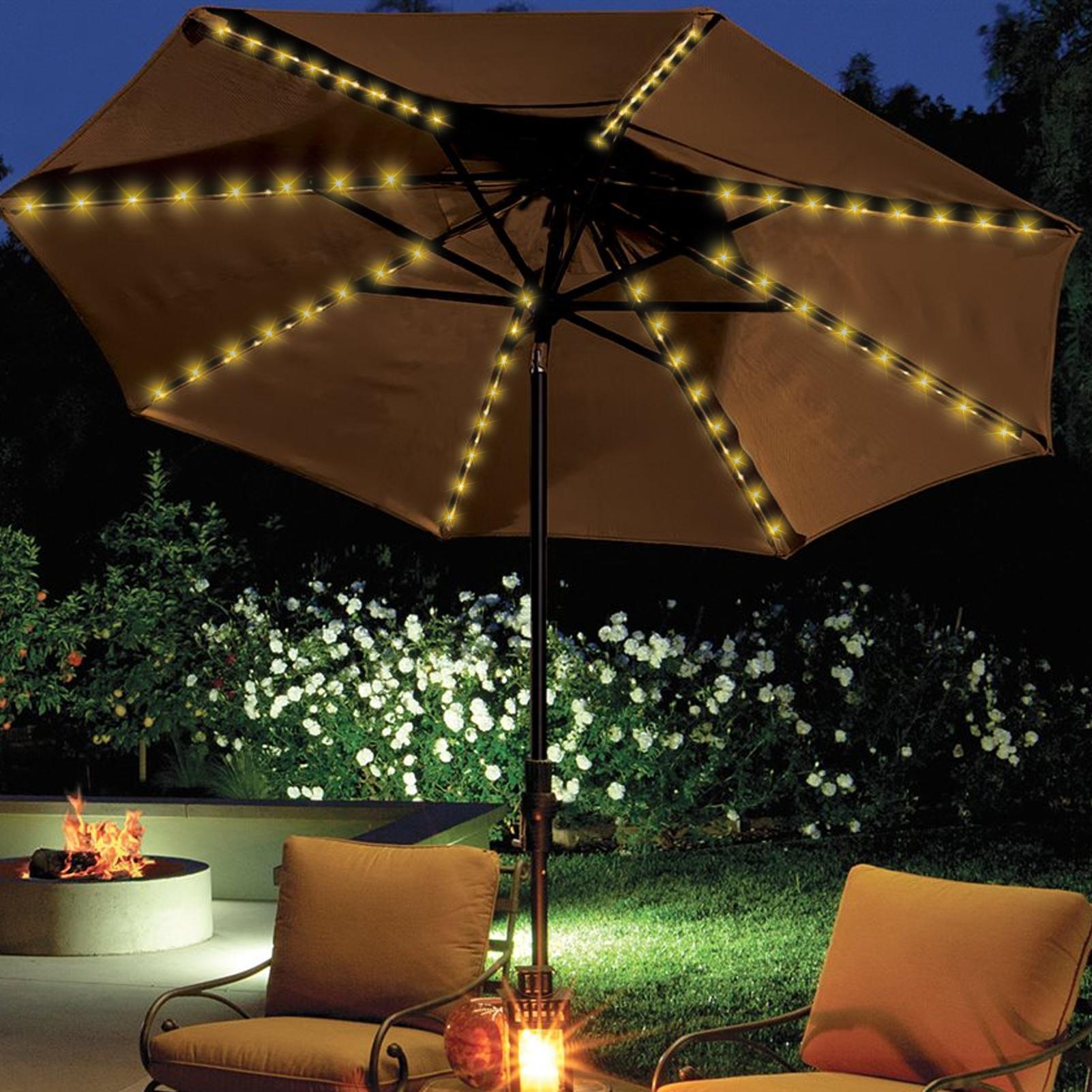 Solar Umbrella String Light 10 - đánh giá và giá Photocell Outdoor Lighting