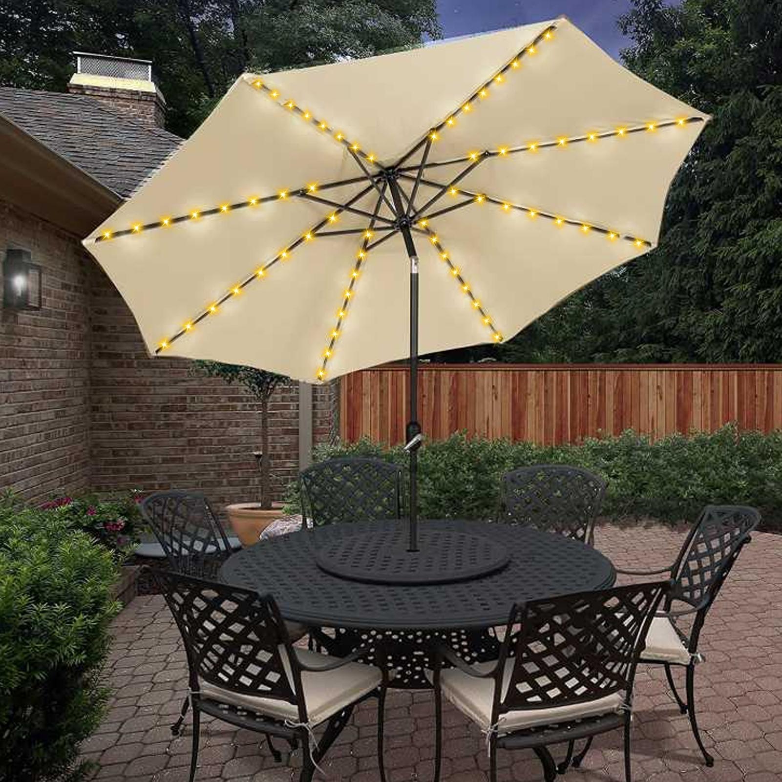 Solar Umbrella String Light 10 - đánh giá và giá Photocell Outdoor Lighting