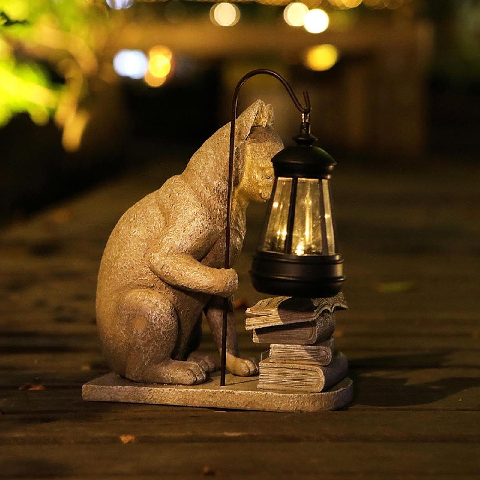 Cat Solar Garden Mini Statue S - đánh giá và giá Photocell Outdoor Lighting