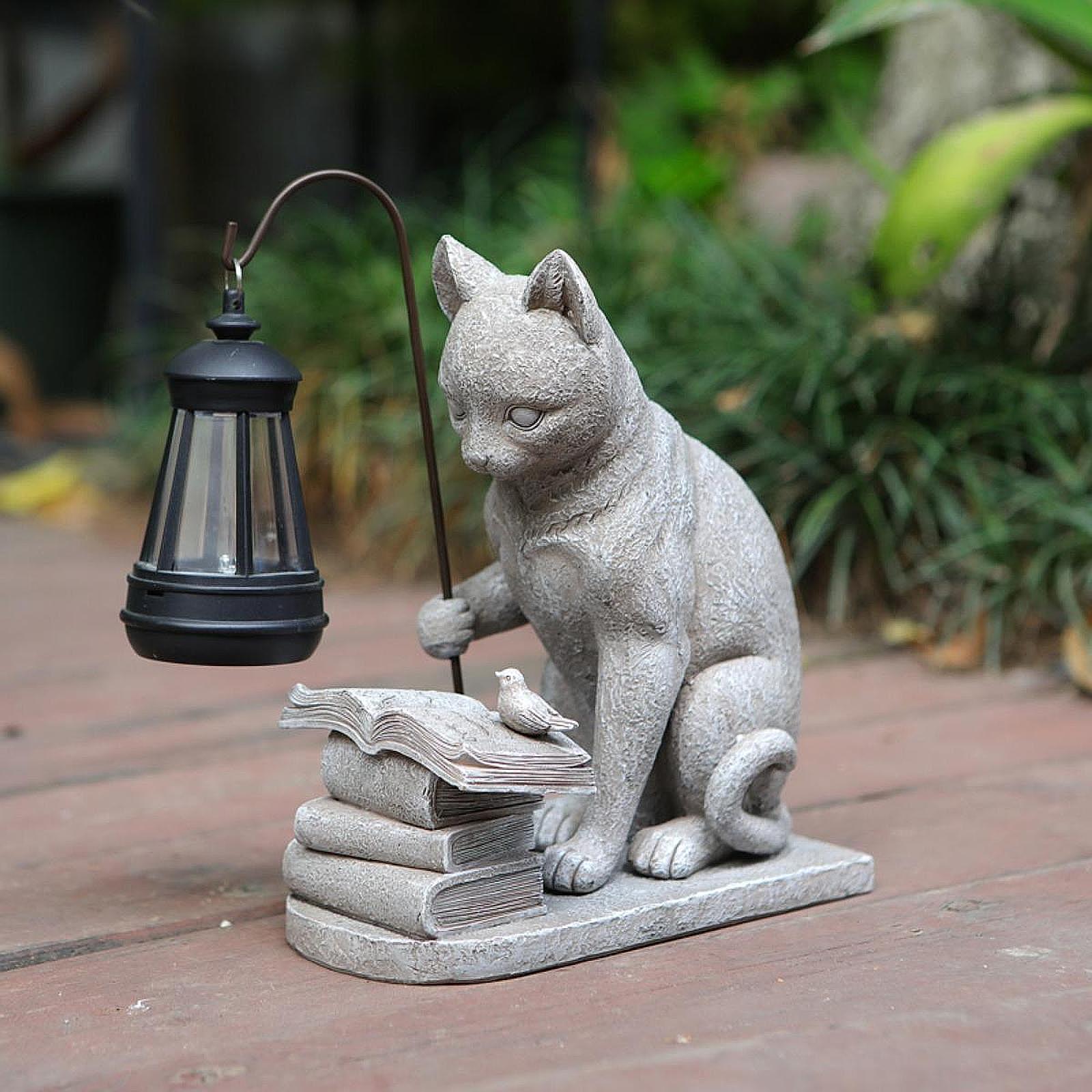 Cat Solar Garden Mini Statue S - đánh giá và giá Photocell Outdoor Lighting
