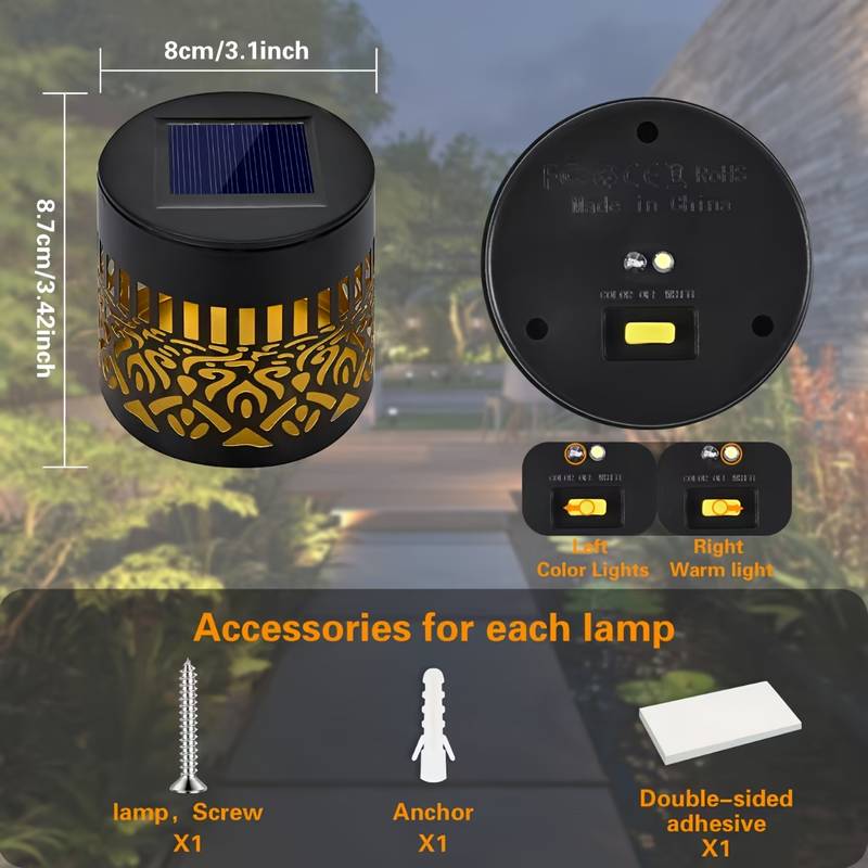2-Pack Solar Garden Lights IP6 - đánh giá và giá Outdoor Lighting Yellow