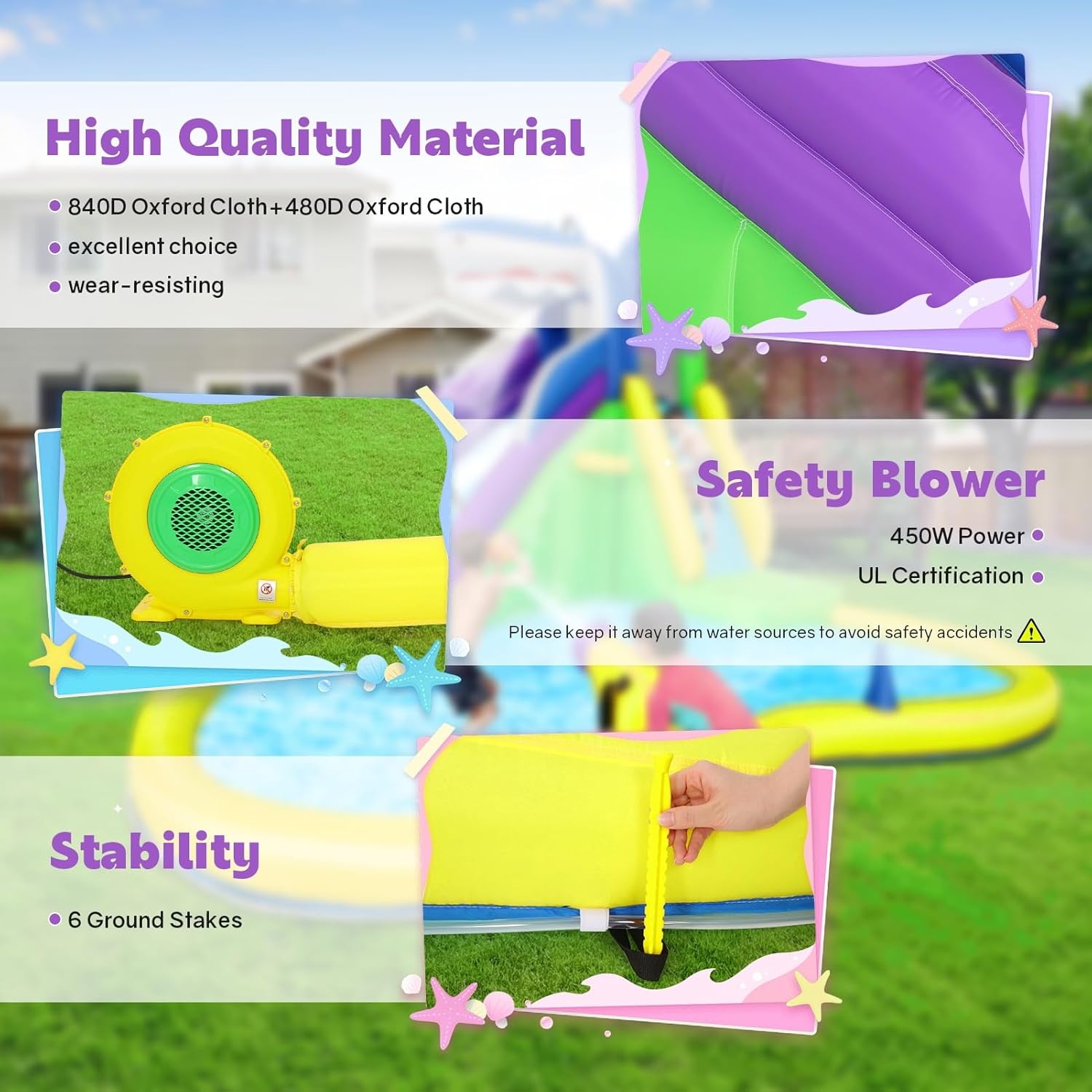 13x14FT Inflatable Bounce Hous - đánh giá và giá Outdoor Lighting Yellow