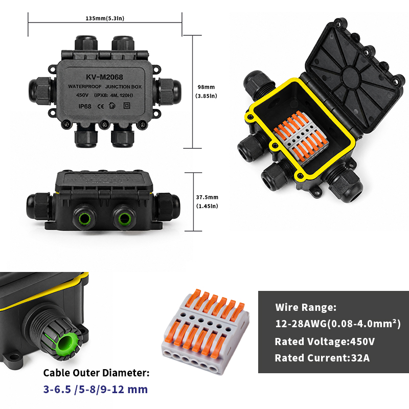 IP68 Waterproof Junction Box 2 - đánh giá và giá Outdoor Lighting Junction