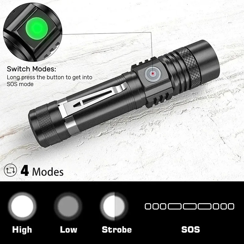 T6 LED Rechargeable Flashlight - đánh giá và giá Outdoor Lighting Beacon