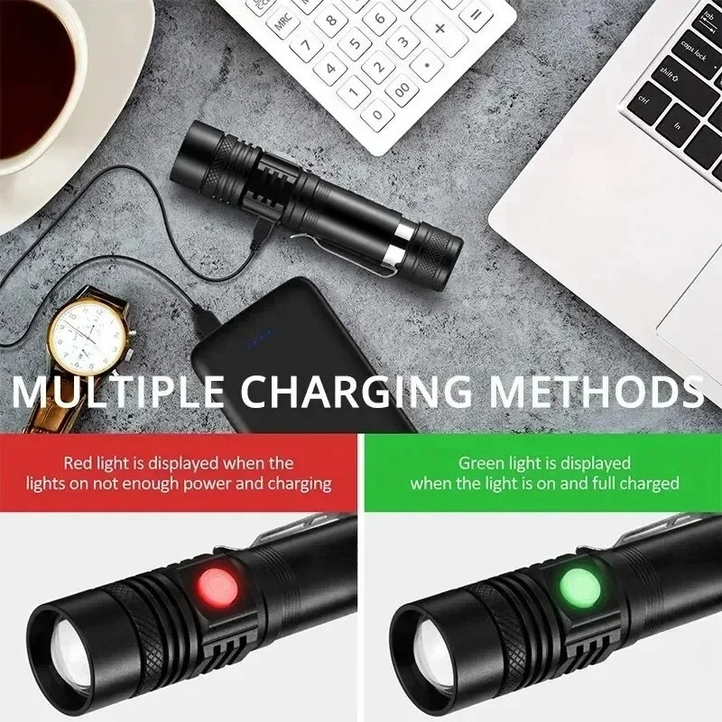 T6 LED Rechargeable Flashlight - đánh giá và giá Outdoor Lighting Beacon