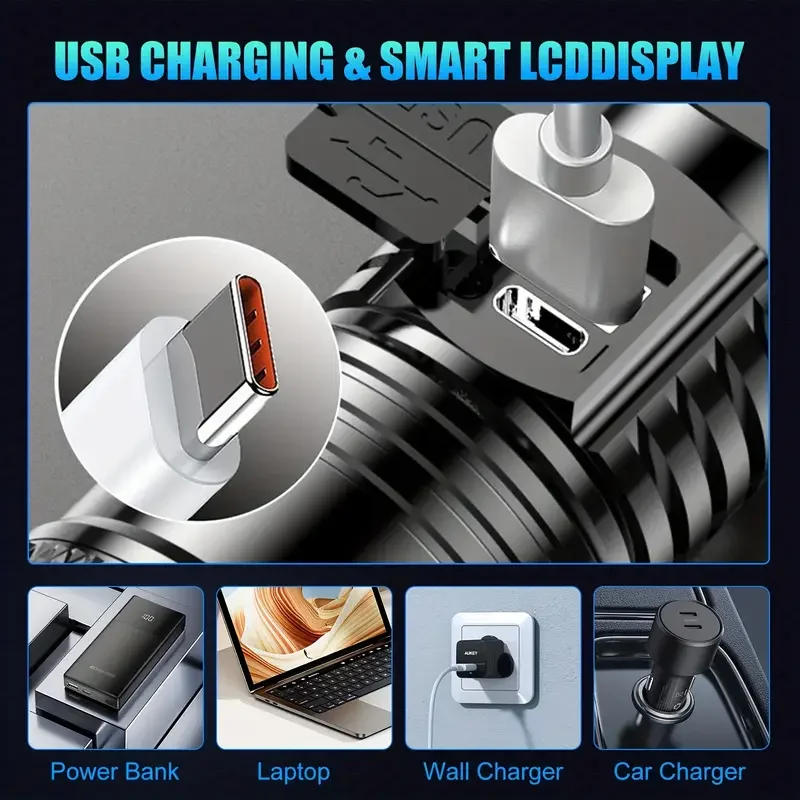 Tactical LED Flashlight 2000LM - đánh giá và giá Outdoor Lighting Beacon
