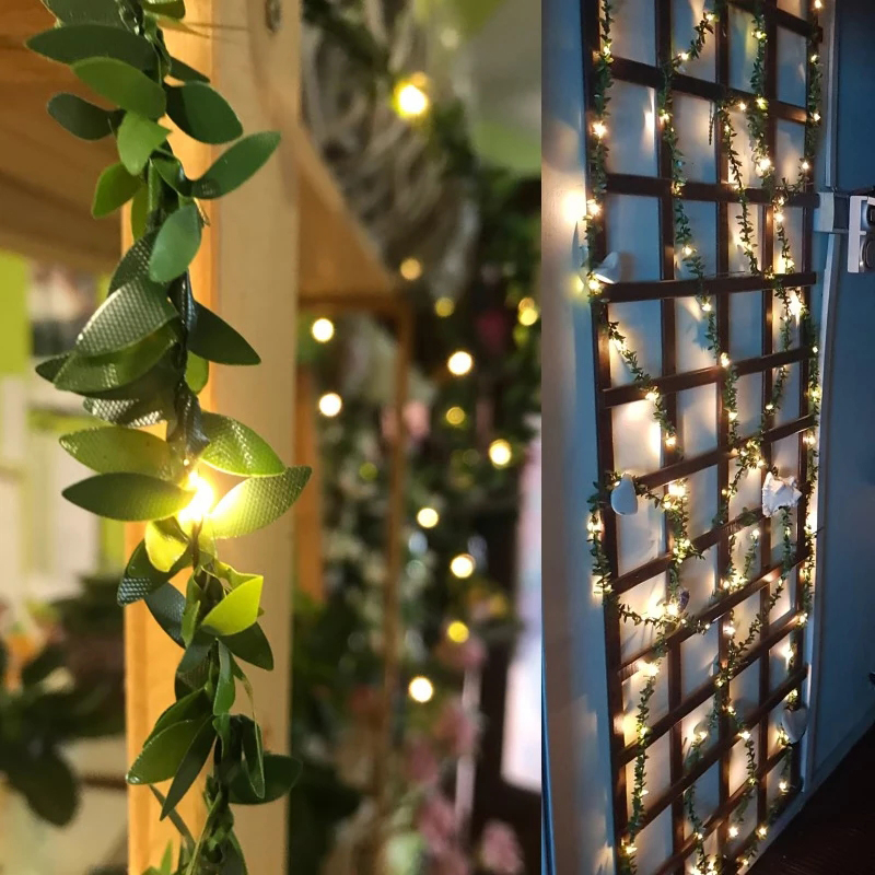 Ngoài Trời Lá Vòng Hoa Đèn 2M  - đánh giá và giá Outdoor Lighting Battery Operated